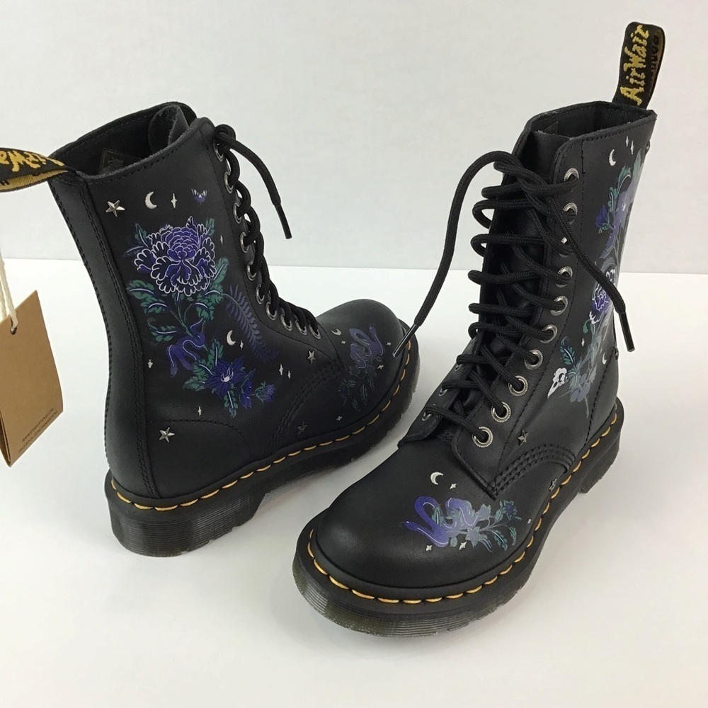 NWT Dr Martens 1490 Mystic Floral Leather Mid Calf Boots | 5 - Picture 3 of 16